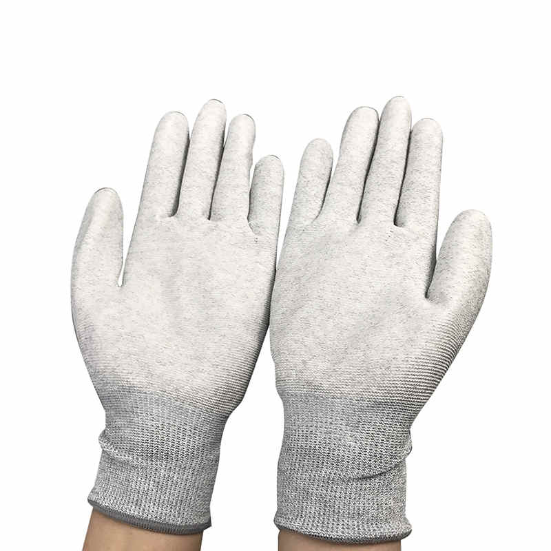 نایلون فیبر کربن ESD Palm PU دستکش