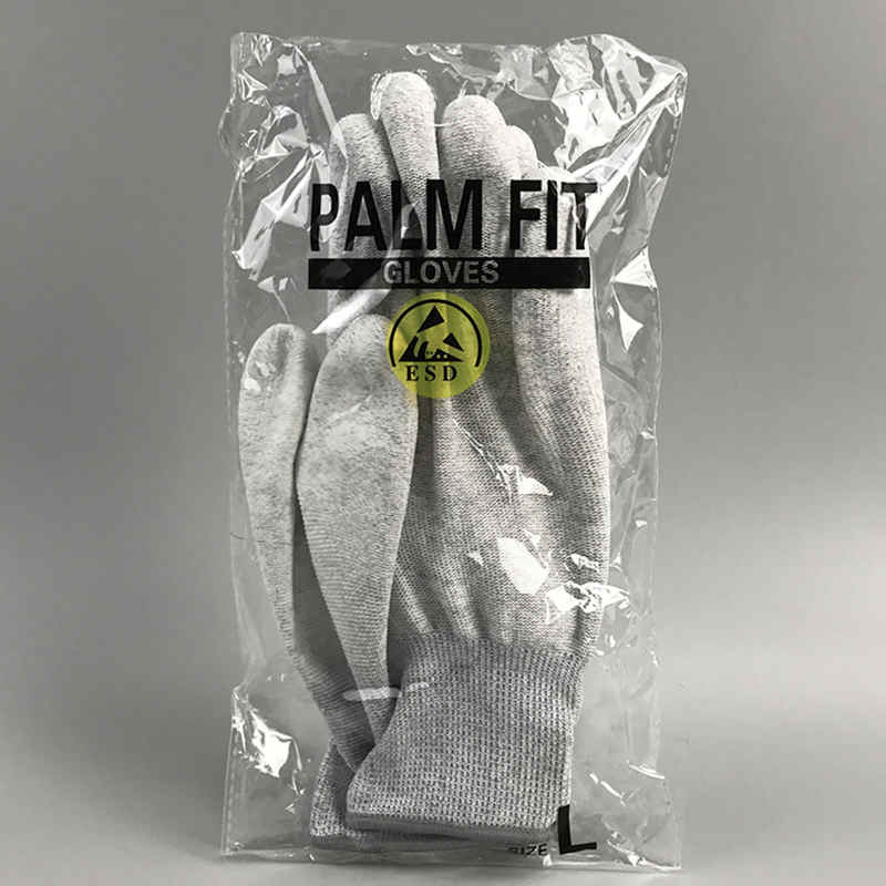 نایلون فیبر کربن ESD Palm PU دستکش