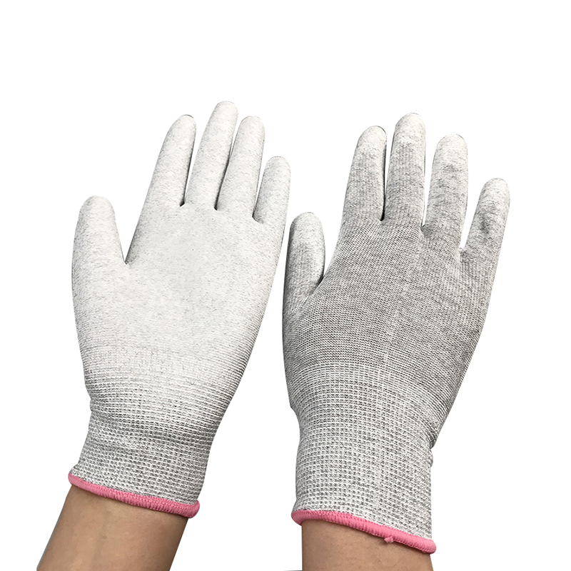 نایلون فیبر کربن ESD Palm PU دستکش